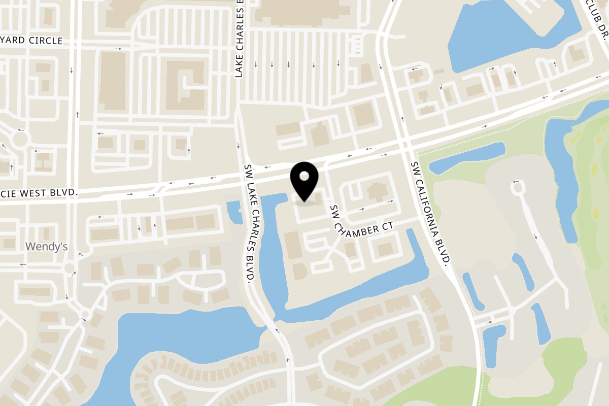 Map showing the location of Spiro's Taverna St. Lucie West on 1680 St Lucie W Blvd #107 in Port St. Lucie